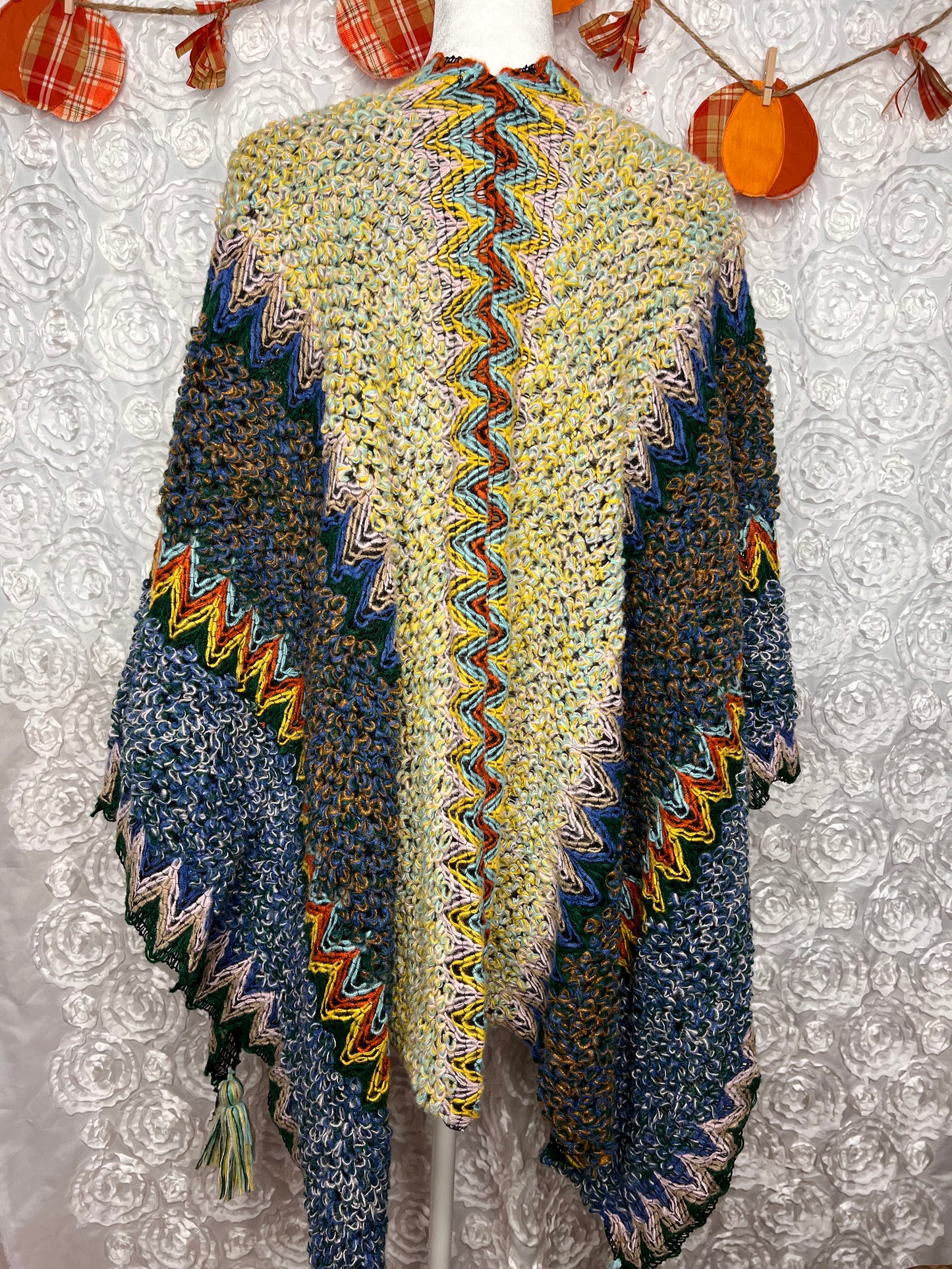 Cozy And Cashmere Wrap - Green & Blue (IN STOCK)