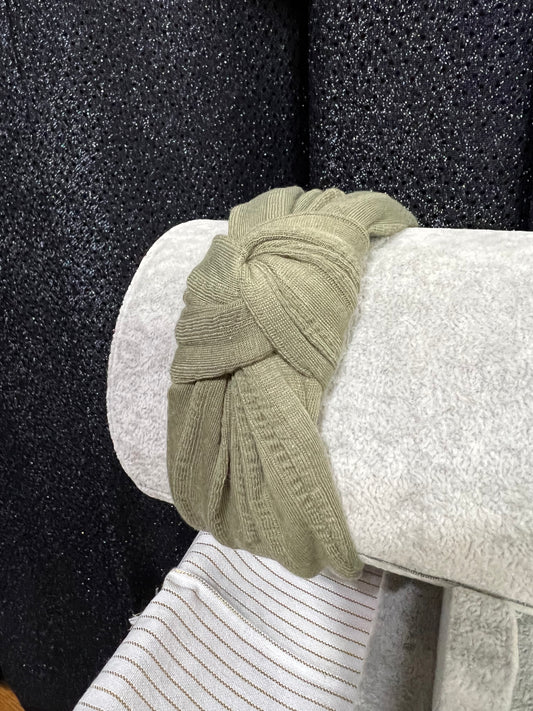 Top Knotch Stripes in Olive Headband