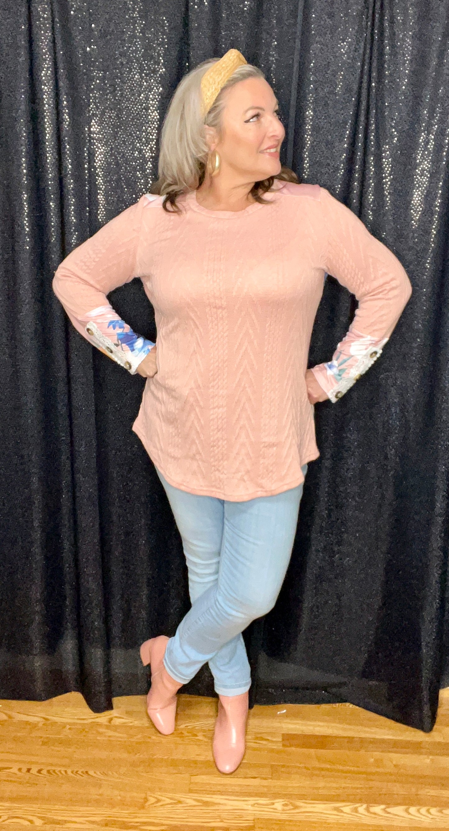 Knock Out Floral Knit Top (IN STOCK)