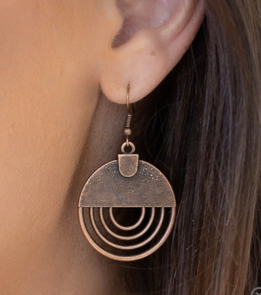 Holler About Hollow Out Brown Dangle Earrings (IN STOCK)