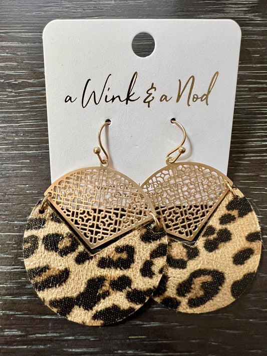 The Circle Of Loving Leopard Earrings (IN STOCK)