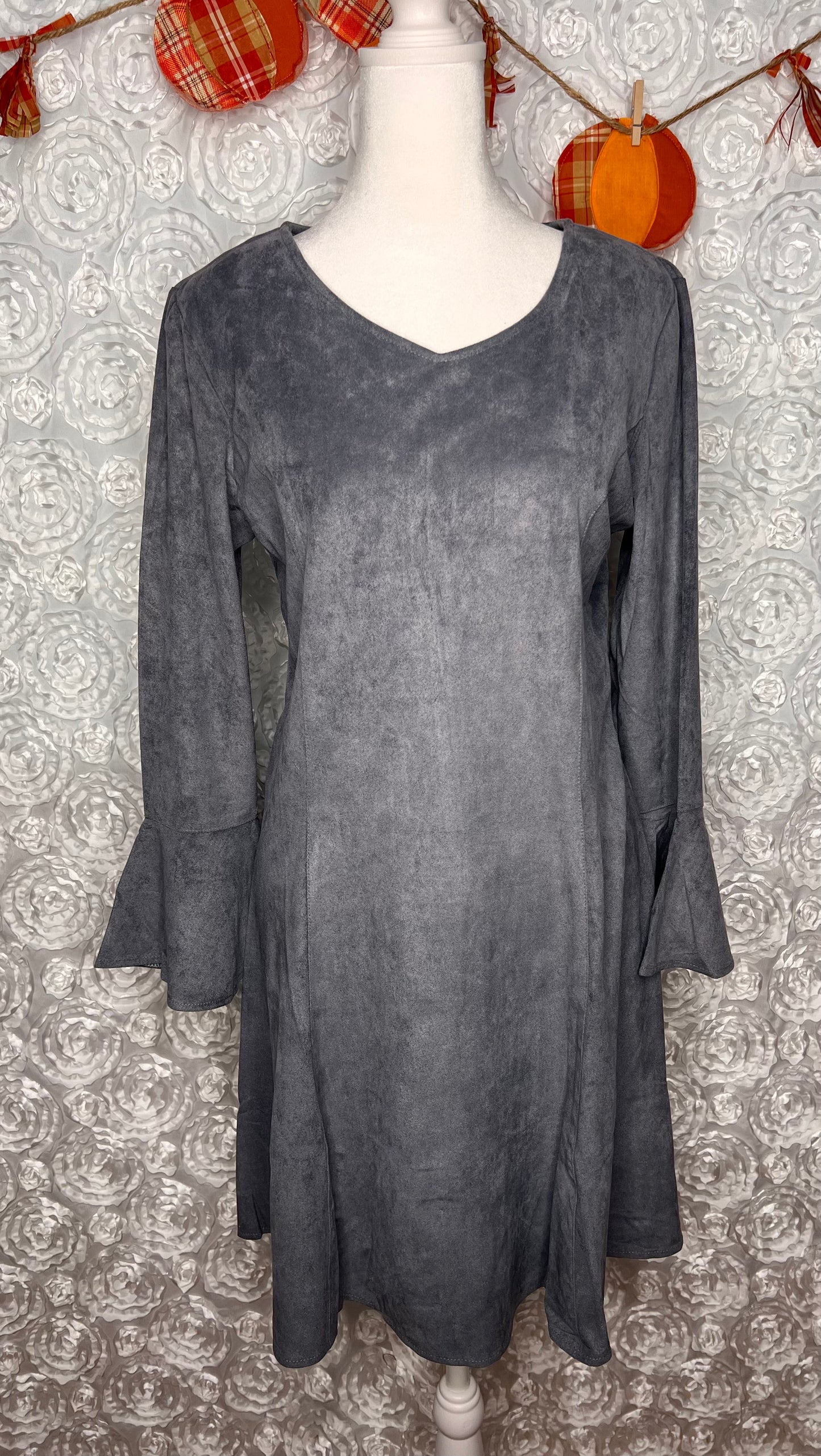 Get It Girl Gray Suede Dress (IN STOCK)