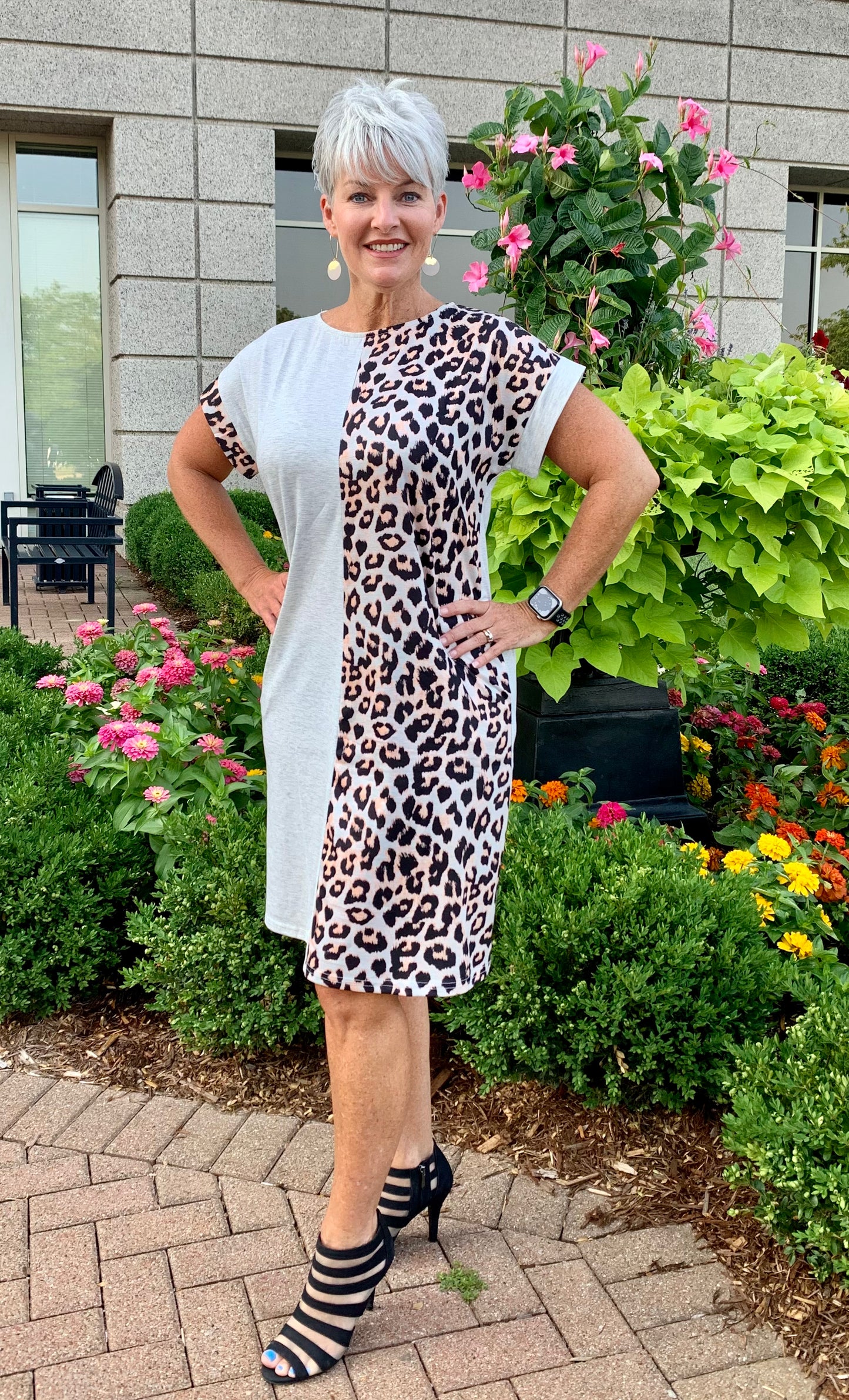 See Spots Go Leopard Block Dress