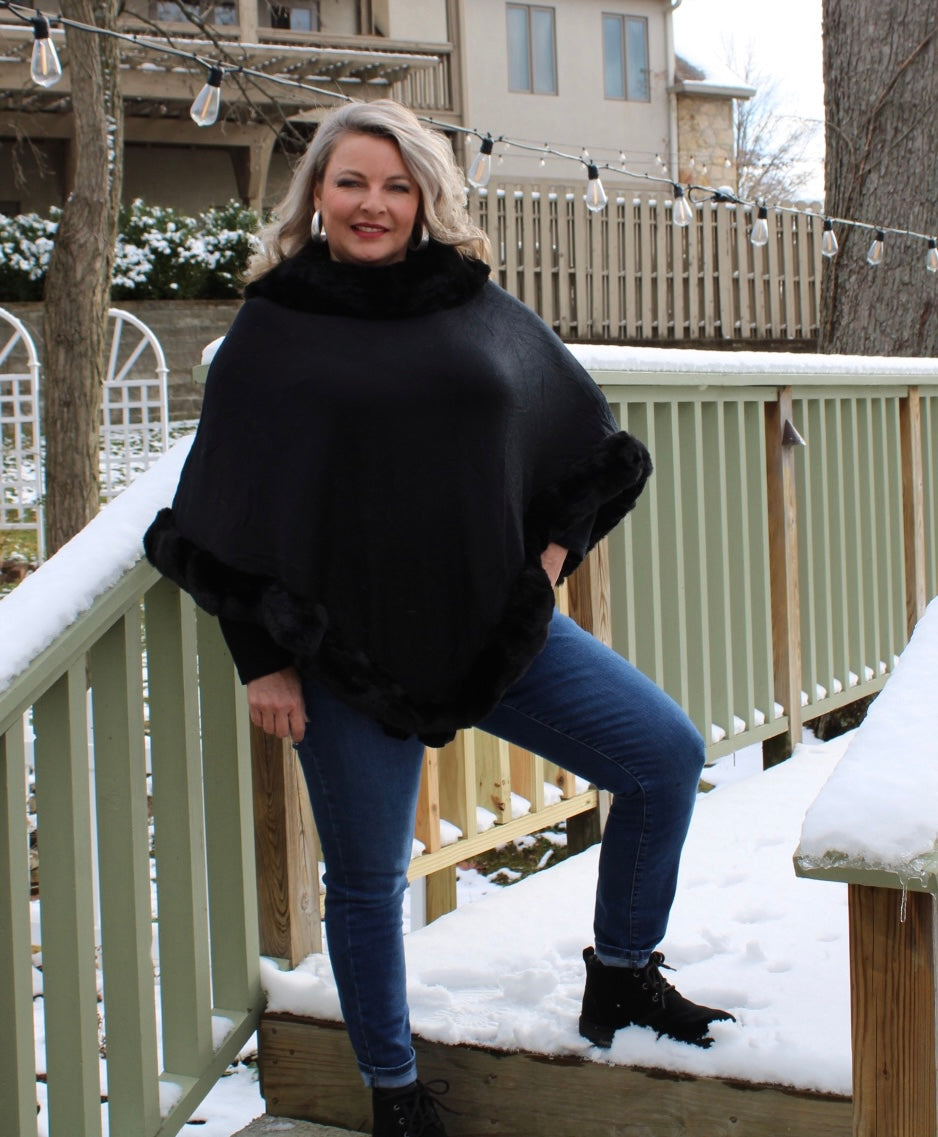 Luxury and Lush Poncho (IN STOCK)