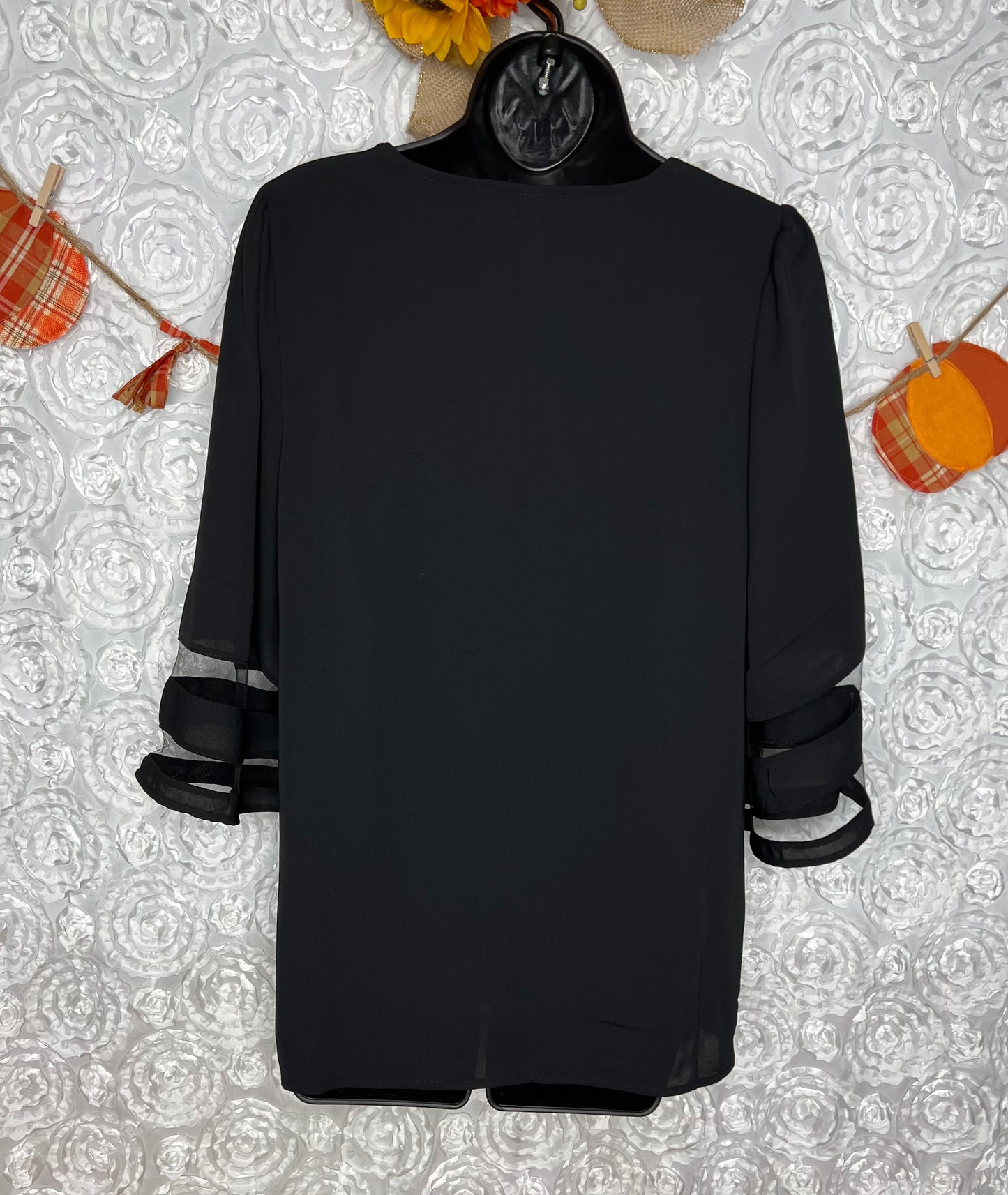 Black & Flare Blouse
