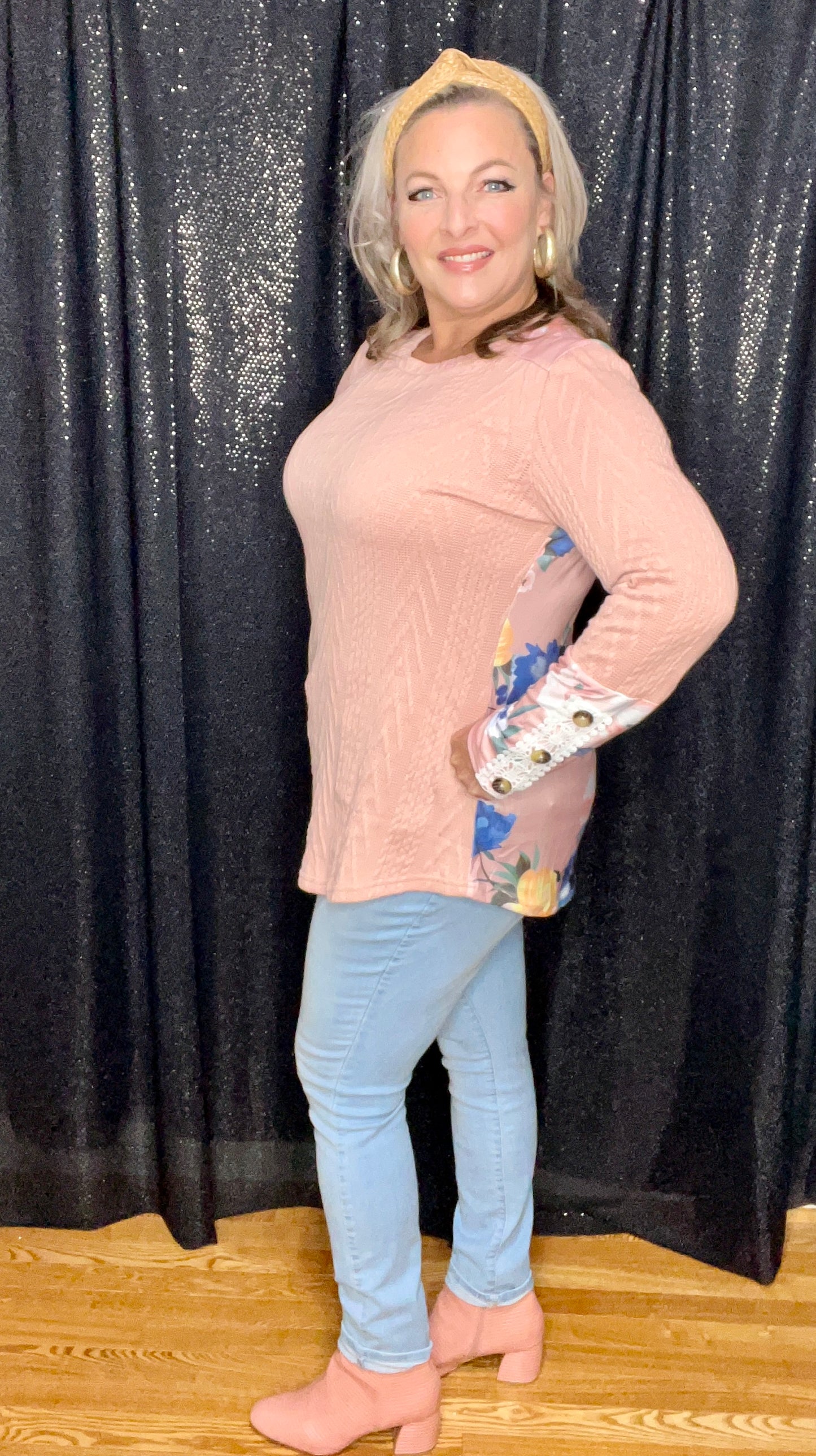 Knock Out Floral Knit Top (IN STOCK)
