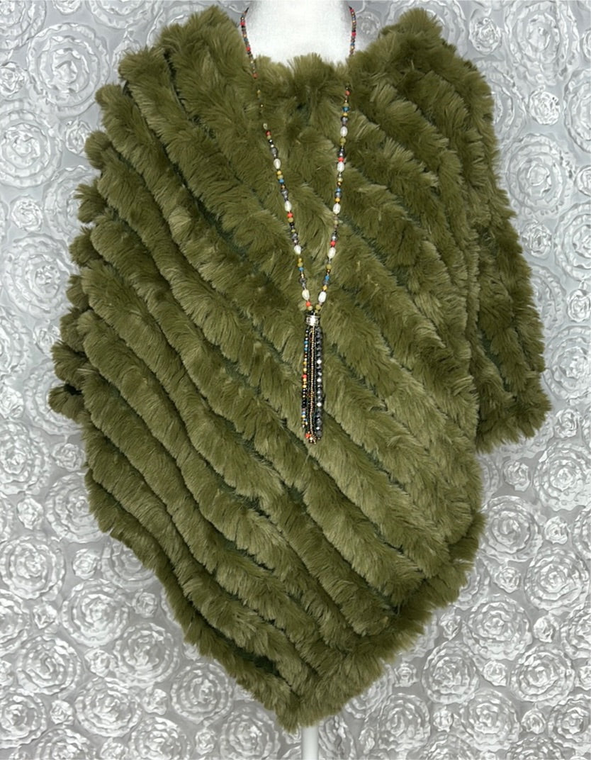 Fun Fur and Fabulous Poncho (IN STOCK)