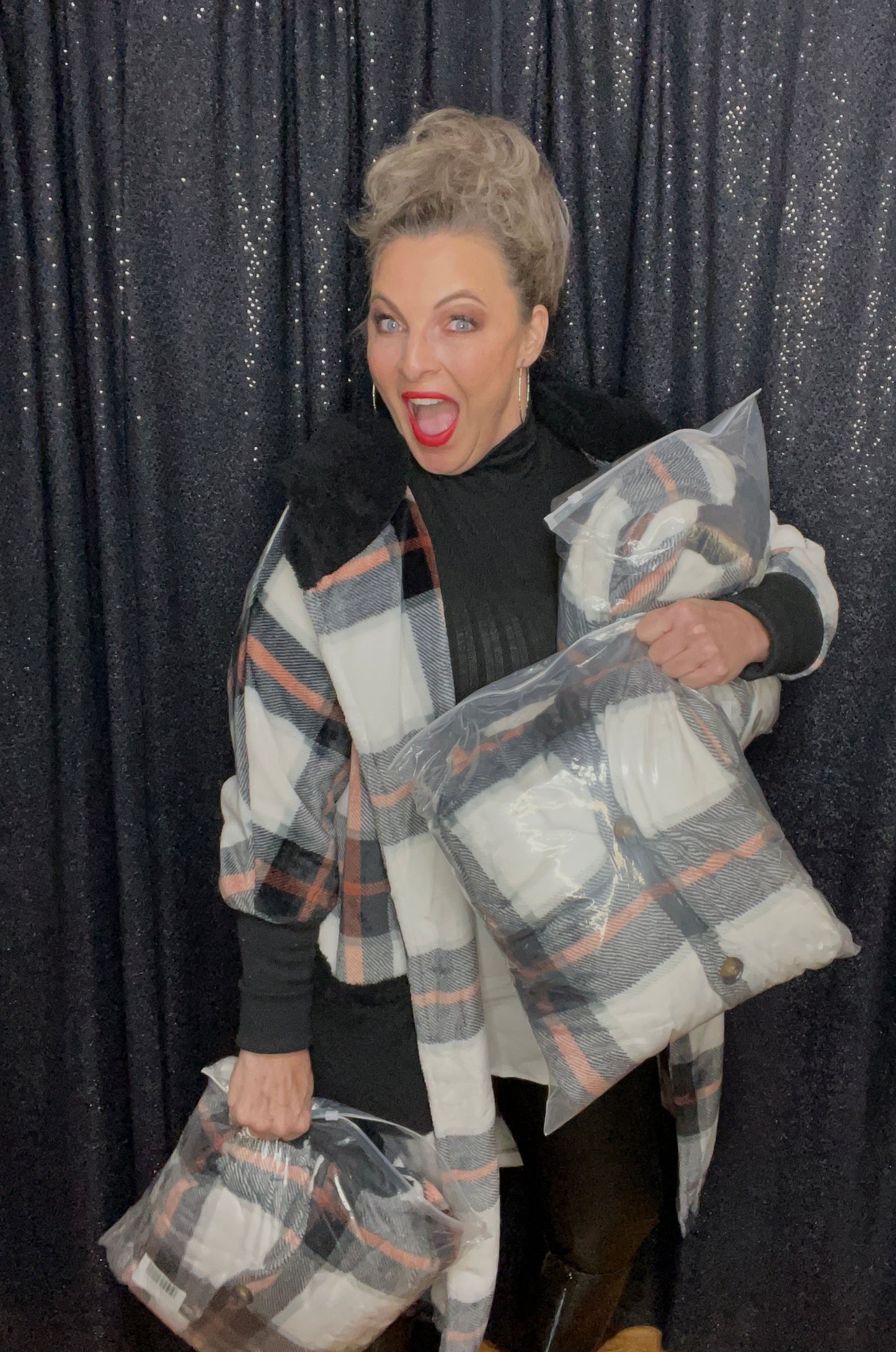 Plush, Plaid, and Perfect Jacket (IN STOCK)