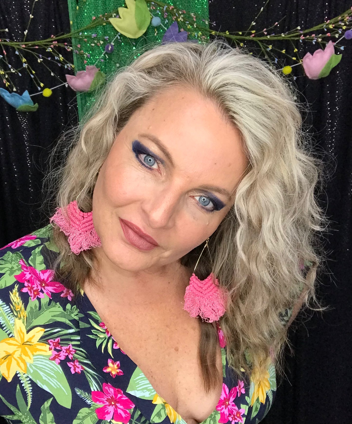 Flirty Floral and Navy Romper