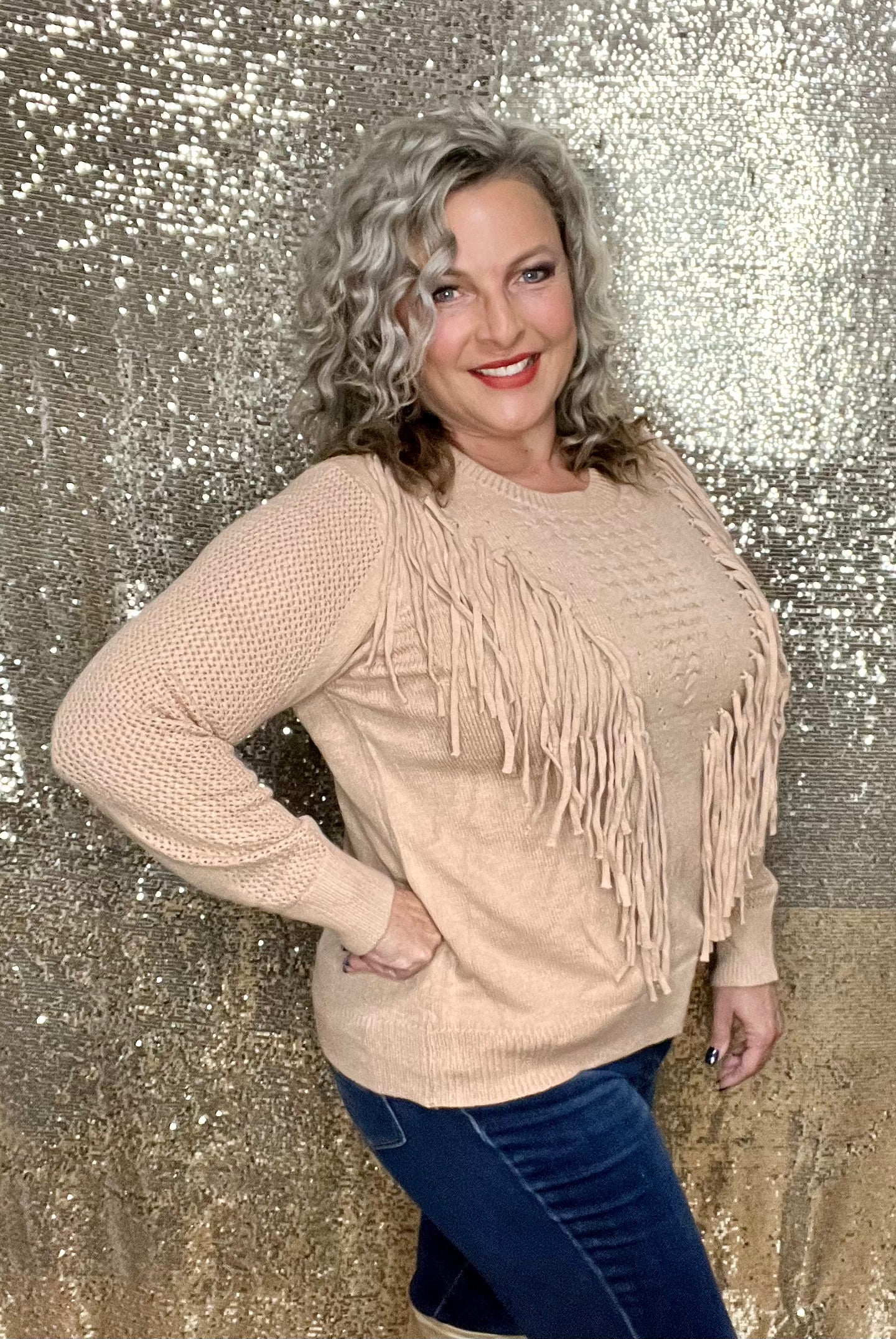 Fun With Fringe Sweater (IN STOCK)