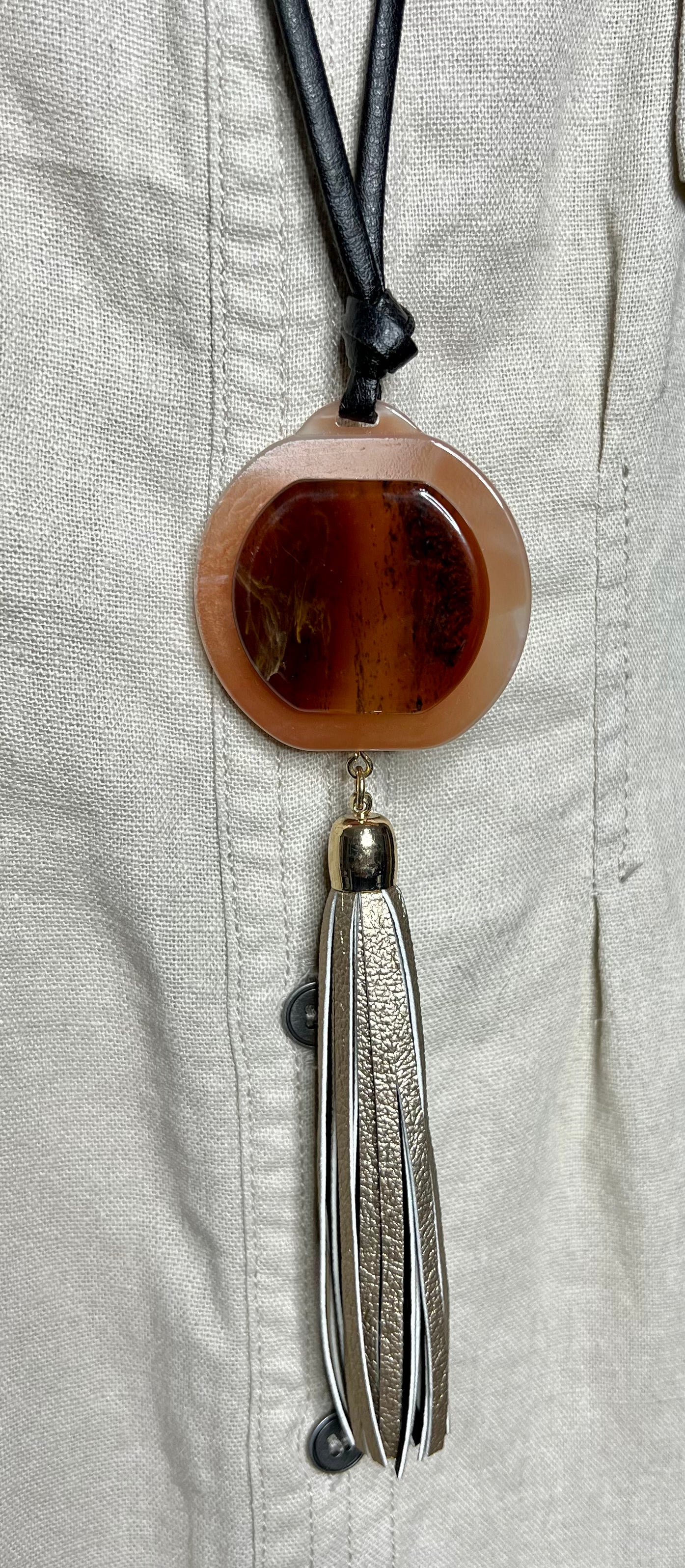 Blush and Bold Medallion Necklace (IN STOCK)