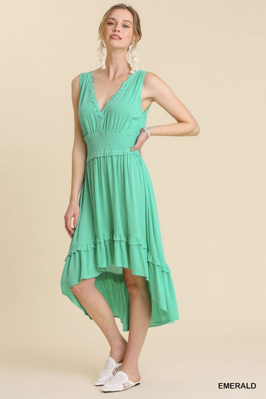 Green With Envy Hi-Low Sundress (IN STOCK)