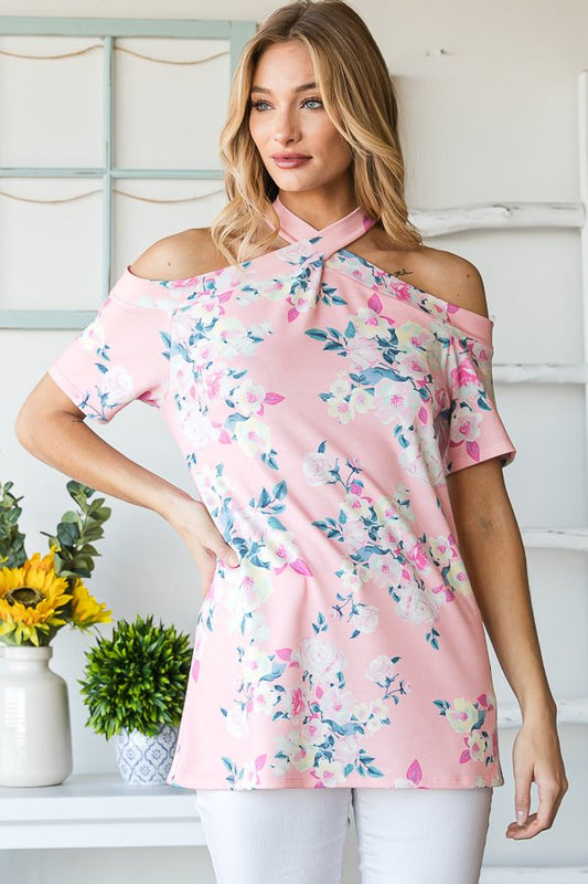 She's Just a Peach Floral Top (IN STOCK)