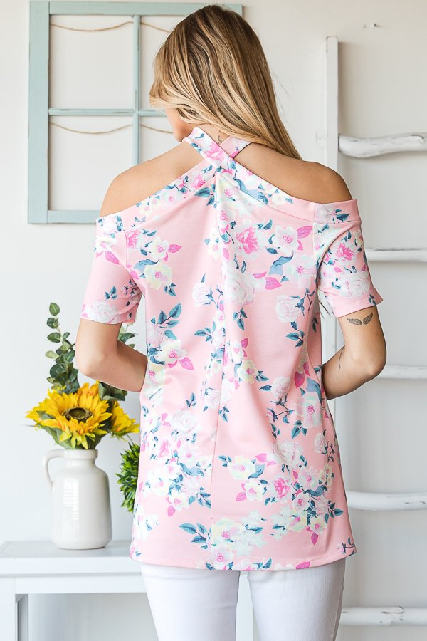 She's Just a Peach Floral Top (IN STOCK)