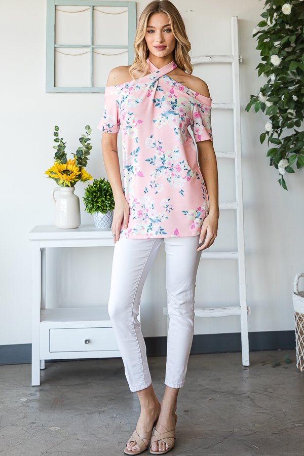 She's Just a Peach Floral Top (IN STOCK)